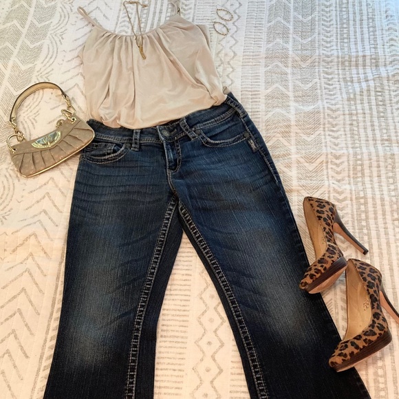 Silver Co Suki Lowrise Dark Wash Sz 26 - Picture 1 of 11